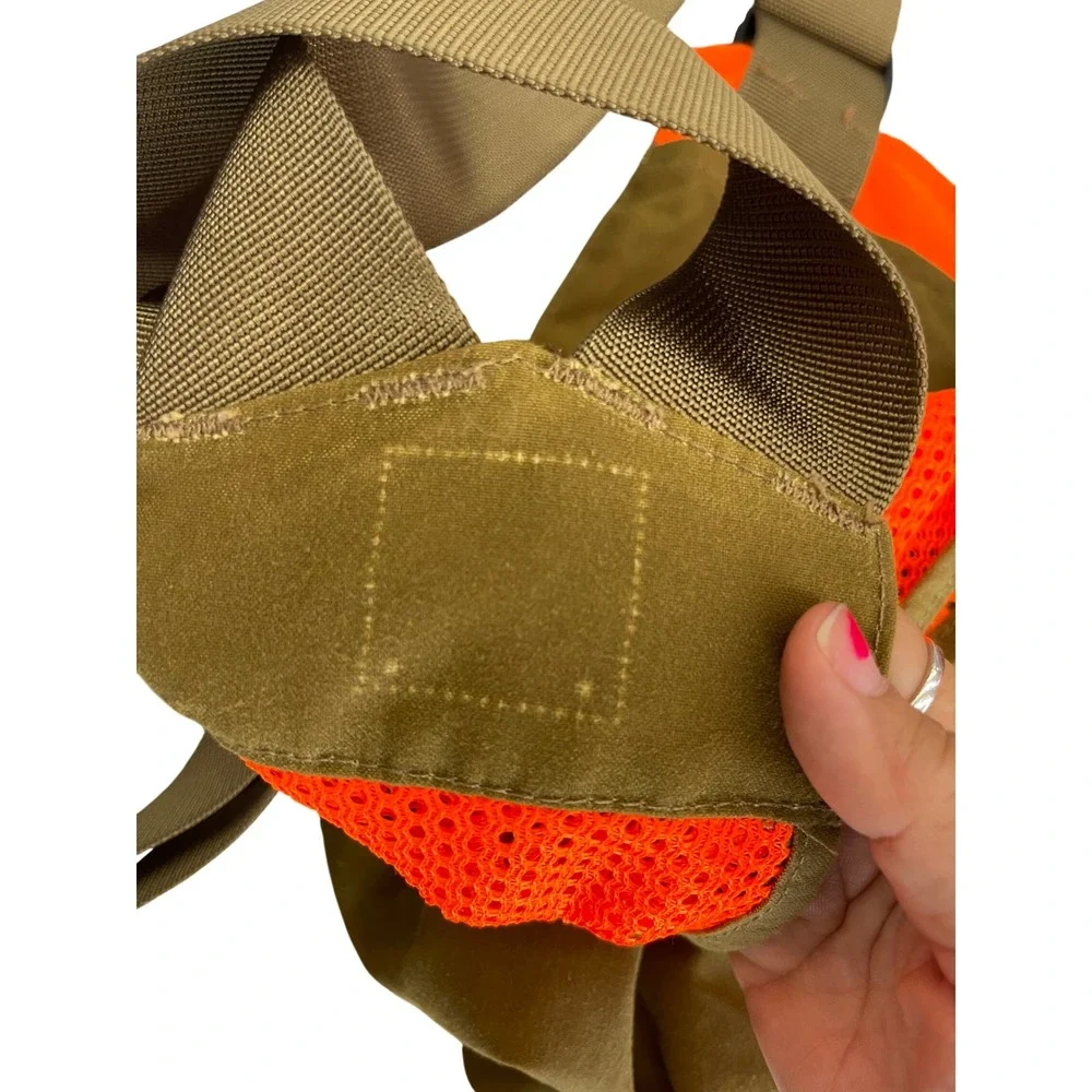 Filson Mens Upland Strap Vest Otter Green Blaze Orange Hunting Game Bag XL XXL